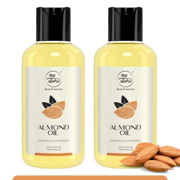 Combo of 2 units of Shat Pratishat Pure Almond Oil of 200 ml each | 200 X 2 - 400 ml