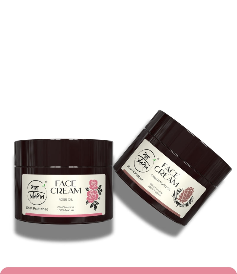 Face cream Rose 50 GM  and Face Cream Cedarwood 50 GM | Combo 50 Gm X 2