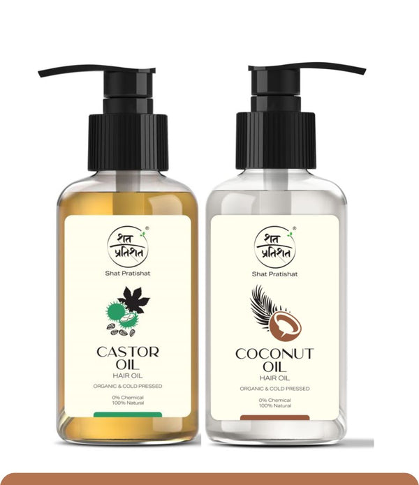 ShatPratishat Combo pack - Coconut oil and Castor Oil